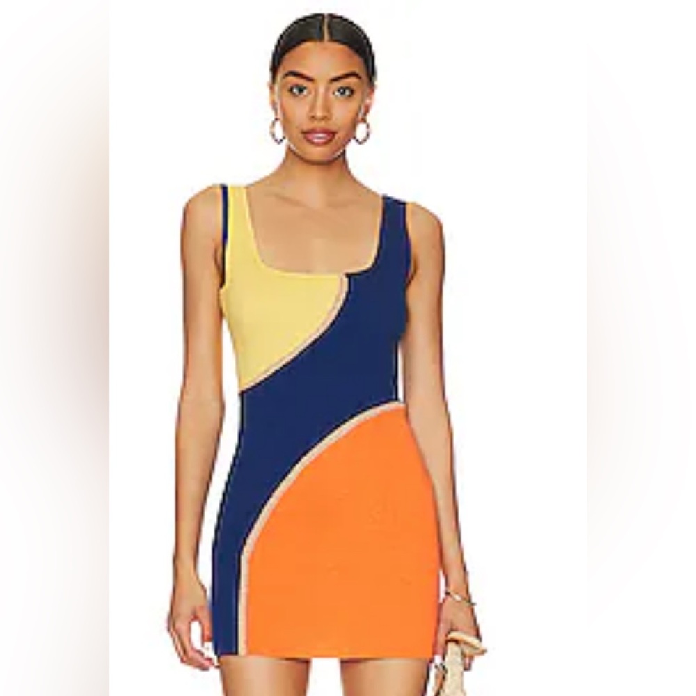 Colorblock Sleeveless Dress